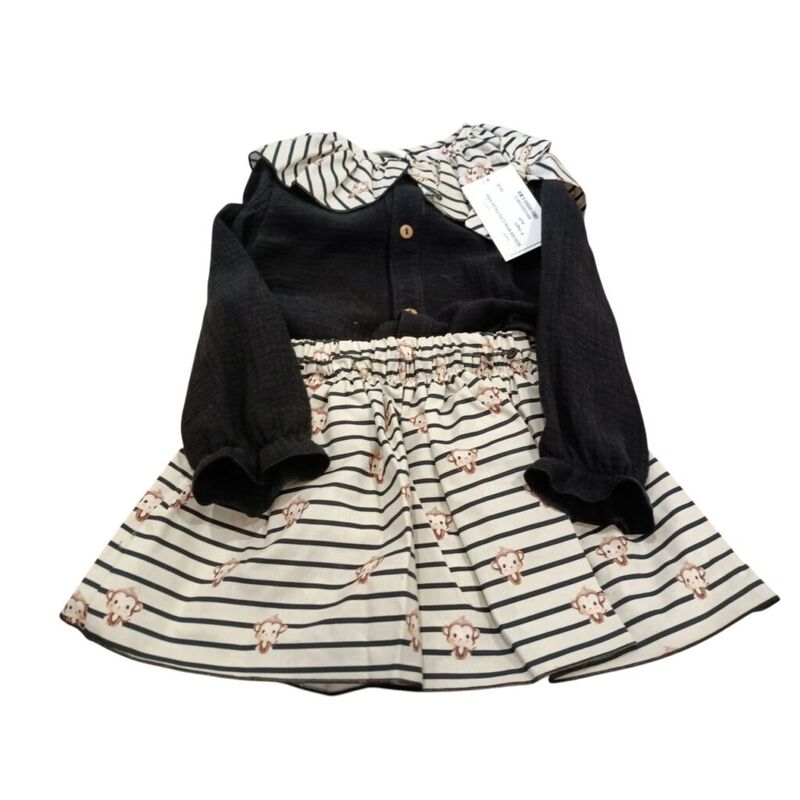 MON 006 MONI CJTO FALDA NIÑA DANIESTY. ROPA PARA BEBES ,PREMAMA Y COLEGIAL - DE 0 5 AÑOS INVIERNO NIÑA Vestidos . TALLAS 4 años.