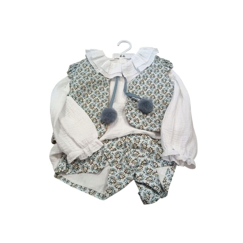 SEL 012 SELENA CJTO 3 PIEZAS CHALECO DANIESTY. ROPA PARA BEBES ,PREMAMA Y COLEGIAL - DE 0 5 AÑOS INVIERNO NIÑA Conjuntos NIÑO .