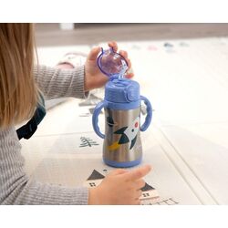 5053 KIOKIDS BOTELLA ENTRENAMIENTO COHETE AZUL 280ML ACERO INOXIDABLE. PUERICULTURA Y COMPLEMENTOS PARA BEBES - COMIDA TERMOS