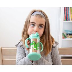 5054 KIOKIDS BOTELLA ENTRENAMIENTO DRAGÓN VERDE 280ML ACERO INOXIDABLE. ROPA PARA BEBES ,PREMAMA Y COLEGIAL - COLEGIO