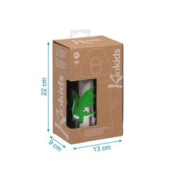 5054 KIOKIDS BOTELLA ENTRENAMIENTO DRAGÓN VERDE 280ML ACERO INOXIDABLE. ROPA PARA BEBES ,PREMAMA Y COLEGIAL - COLEGIO