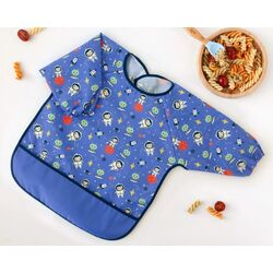 Babero impermeable con mangas KIOKIDS. PUERICULTURA Y COMPLEMENTOS PARA BEBES - COMIDA BABEROS . Color Azul. 