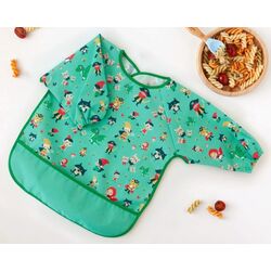 Babero impermeable con mangas KIOKIDS. PUERICULTURA Y COMPLEMENTOS PARA BEBES - COMIDA BABEROS . Color Verde. 