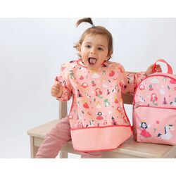 Babero impermeable con mangas KIOKIDS. PUERICULTURA Y COMPLEMENTOS PARA BEBES - COMIDA BABEROS . Color Rosa. 