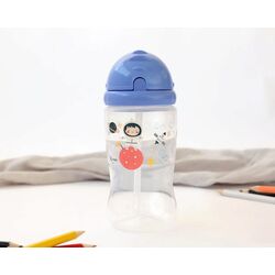 KIOKIDS BOTELLA PAJITA 350ML AZUL. PUERICULTURA Y COMPLEMENTOS PARA BEBES - COMIDA VASOS TAZAS ROPA ,PREMAMA COLEGIAL COLEGIO