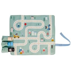 Juego Mantel con Circuito Menta + 3 Coches. JUGUETES PARA BEBE - ACCESORIOS DE . Color Verde. 