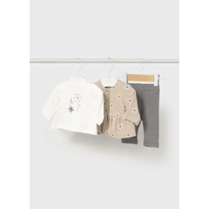 2733 CONJUNTO LEGGINGS 3 PIEZAS MAYORAL. ROPA PARA BEBES ,PREMAMA Y COLEGIAL - DE 0 5 AÑOS INVIERNO RECIEN NACIDO 0-1M 50CM .