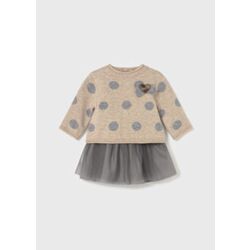 2808 VESTIDO TRICOT COMBINADO MAYORAL. ROPA PARA BEBES ,PREMAMA Y COLEGIAL - DE 0 5 AÑOS INVIERNO RECIEN NACIDO 0-1M 50CM .