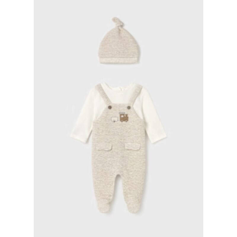 2609 PELELE PETO Y GORRO MAYORAL. ROPA PARA BEBES ,PREMAMA Y COLEGIAL - DE 0 5 AÑOS INVIERNO RECIEN NACIDO 0-1M 50CM . Color