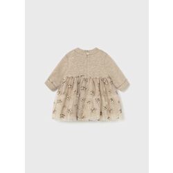 2824 VESTIDO MAYORAL. ROPA PARA BEBES ,PREMAMA Y COLEGIAL - DE 0 5 AÑOS INVIERNO RECIEN NACIDO 0-1M 50CM . Color Beige. TALLAS 0