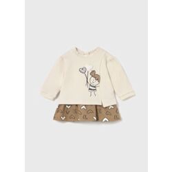 2833 Vestido combinado muñeca recién nacida MAYORAL. ROPA PARA BEBES ,PREMAMA Y COLEGIAL - DE 0 5 AÑOS INVIERNO RECIEN NACIDO