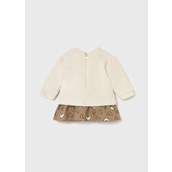 2833 Vestido combinado muñeca recién nacida MAYORAL. ROPA PARA BEBES ,PREMAMA Y COLEGIAL - DE 0 5 AÑOS INVIERNO RECIEN NACIDO