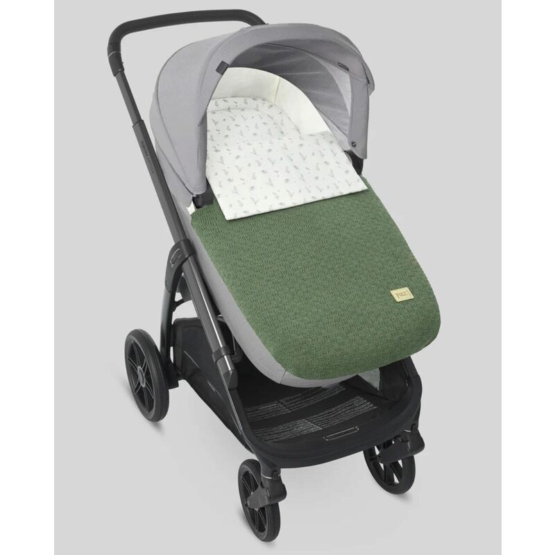 142 182766 Saco  colcha + base vereda PAZ RODRÍGUEZ. COCHECITOS-CARRICOCHES PARA BEBE SACOS Y TEXTILES DE CAPAZO . Color Verde. 
