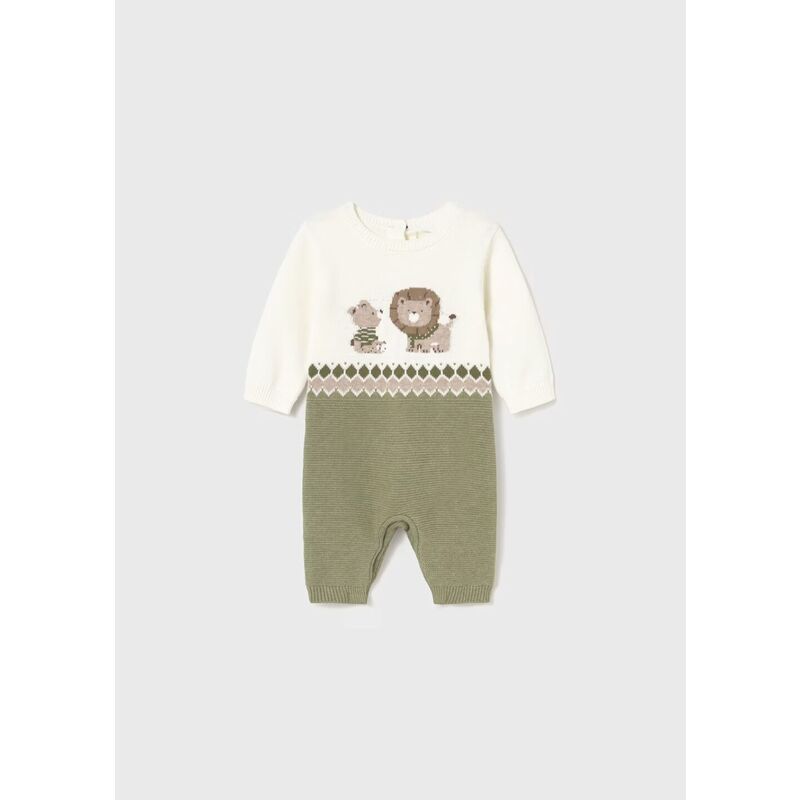 2611 PELELE TRICOT MAYORAL. ROPA PARA BEBES ,PREMAMA Y COLEGIAL - DE 0 5 AÑOS INVIERNO RECIEN NACIDO 0-1M 50CM . Color Verde.
