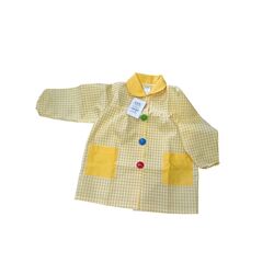 MANDILON PAYASO AMARILLO. ROPA PARA BEBES ,PREMAMA Y COLEGIAL - COLEGIO ,MANDILONES, MOCHILAS CON BOTONES . TALLAS 2 años. 