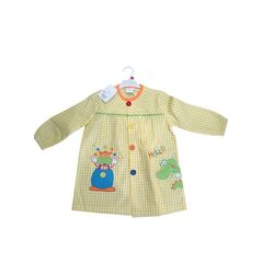 16 MANDILON SIN CUELLO AMARILLO HIPOPOTAMO GARVEL. ROPA PARA BEBES ,PREMAMA Y COLEGIAL - COLEGIO ,MANDILONES, MOCHILAS CON