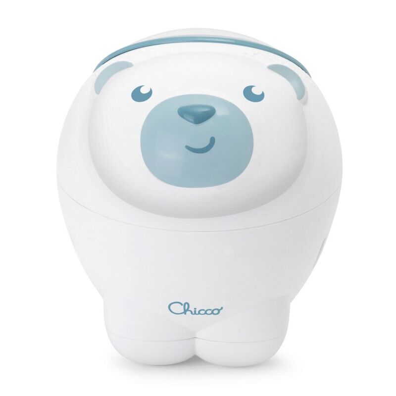 Proyector Osito Polar CHICCO. JUGUETES PARA BEBE - MOVILES, PROYECTORES CARRILLONES . Color Azul. 