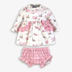 380024VB VESTIDO BRAGUITA BEBE MIRANDA. ROPA PARA BEBES ,PREMAMA Y COLEGIAL - DE 0 5 AÑOS INVIERNO NIÑA Vestidos . TALLAS 1M. 