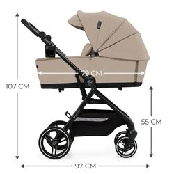 Coche duo Carrito bebé 2en1 YOXI kinderckraft. COCHECITOS-CARRICOCHES PARA BEBE DE DOS PIEZAS EN TRES . Color MYSTIC GREEN. 