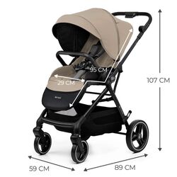 Coche duo Carrito bebé 2en1 YOXI kinderckraft. COCHECITOS-CARRICOCHES PARA BEBE DE DOS PIEZAS EN TRES . Color MYSTIC GREEN. 