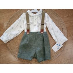 25371 Conjunto niño tirantes Pinocho babyferr. ROPA PARA BEBES ,PREMAMA Y COLEGIAL - DE 0 5 AÑOS . TALLAS 4 años. 