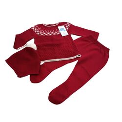 9802 CONJUNTO DE TRES PIEZAS GRECA MAC ILUSION. ROPA PARA BEBES ,PREMAMA Y COLEGIAL - DE 0 5 AÑOS INVIERNO Conjuntos Punto .
