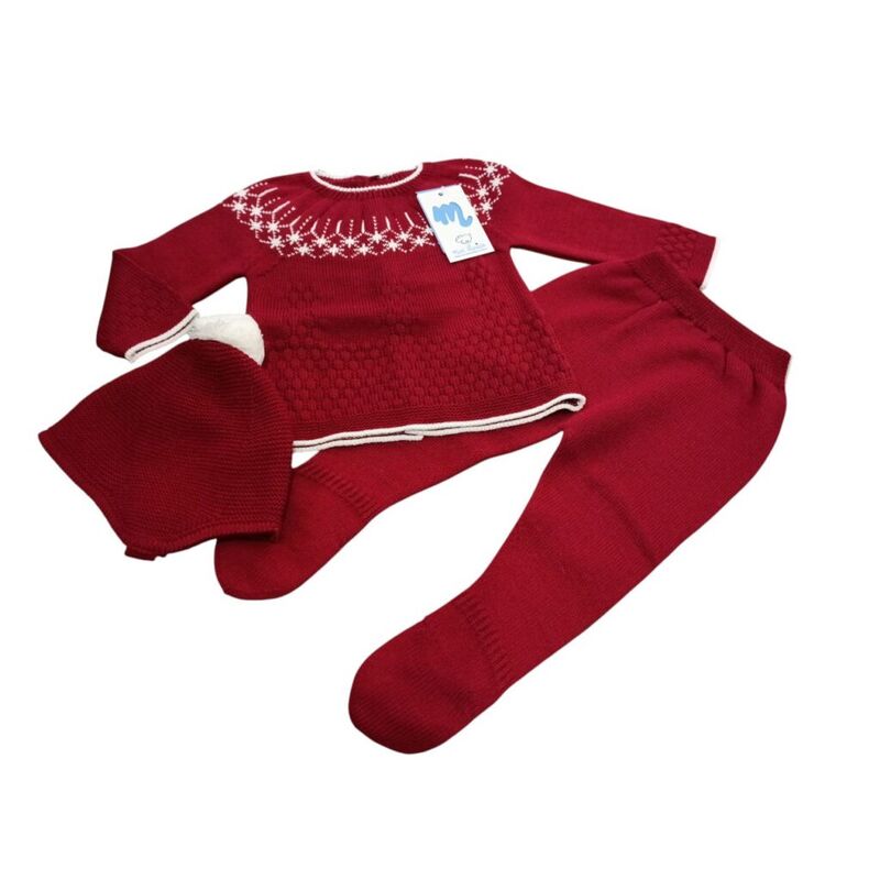 9802 CONJUNTO DE TRES PIEZAS GRECA MAC ILUSION. ROPA PARA BEBES ,PREMAMA Y COLEGIAL - DE 0 5 AÑOS INVIERNO Conjuntos Punto .