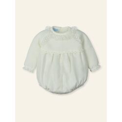 9975  Pelele punto y museina con bolillo "SPECIAL MUSELINA" MAC ILUSION. ROPA PARA BEBES ,PREMAMA Y COLEGIAL - DE 0 5 AÑOS