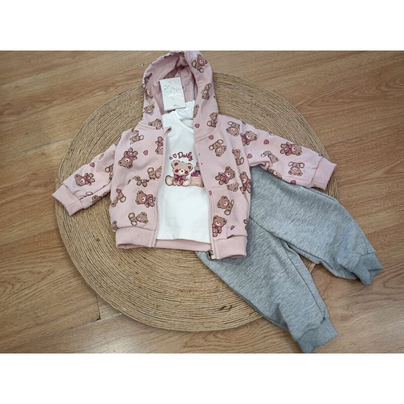 1057 Chándal de tres piezas osos garvel. ROPA PARA BEBES ,PREMAMA Y COLEGIAL - DE 0 5 AÑOS INVIERNO NIÑA deportiva . TALLAS 3
