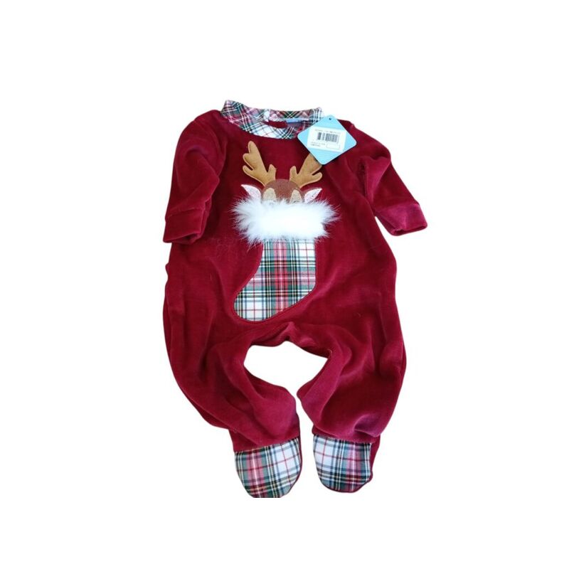 HA 736 Pijama tundosado con reno  navidad Sardón. ROPA PARA BEBES ,PREMAMA Y COLEGIAL - DE 0 5 AÑOS INTERIOR Pijamas Niño Niña