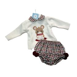 MA 267 CONJUNTO PUNTO 2 PIEZAS BRAGA FAMILIA RATON. ROPA PARA BEBES ,PREMAMA Y COLEGIAL - DE 0 5 AÑOS INVIERNO Conjuntos Punto .
