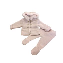 Ve 318 Conjunto de dos piezas con pelo rosa  Sardón. ROPA PARA BEBES ,PREMAMA Y COLEGIAL - DE 0 5 AÑOS INVIERNO Conjuntos Punto