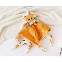 5348 Doudou león KIOKIDS. JUGUETES PARA BEBE - PELUCHES Y MUÑECOS PRIMEROS . Color Naranja. 