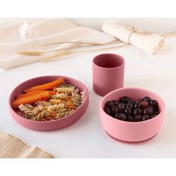 KIOKIDS SET VAJILLA 3 PIEZAS SILICONA KIOKIDS. PUERICULTURA Y COMPLEMENTOS PARA BEBES - COMIDA VAJILLAS CUBIERTOS . Color Rosa. 