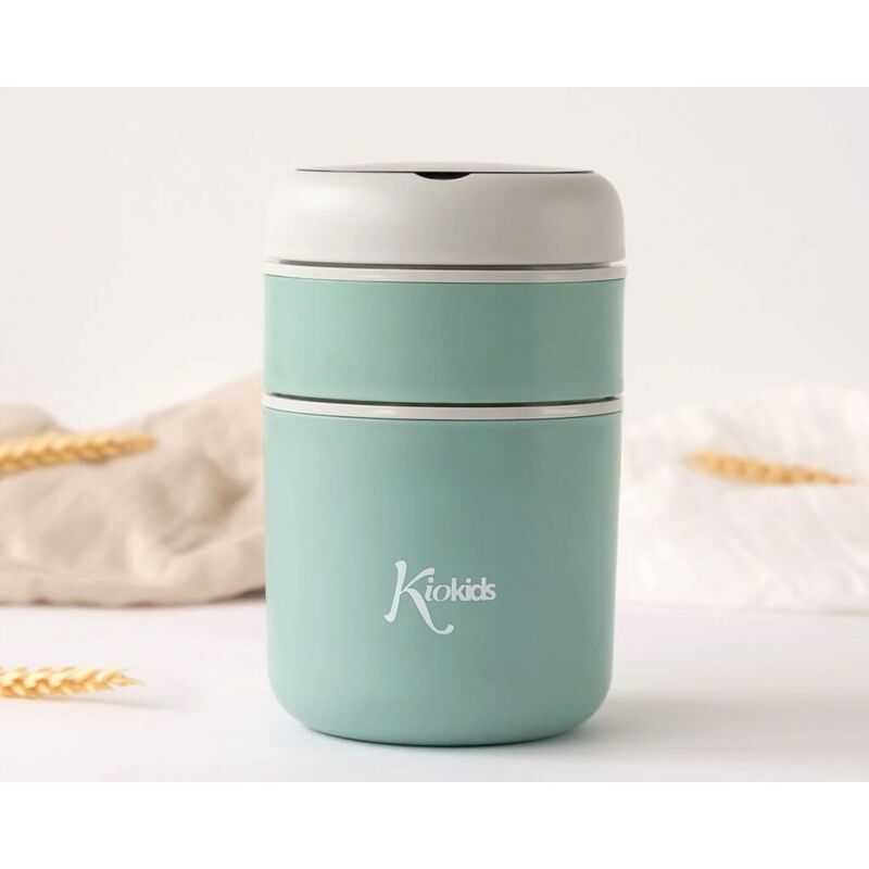 Termo 710ml acero inoxidable KIOKIDS. PUERICULTURA Y COMPLEMENTOS PARA BEBES - COMIDA TERMOS RECIPIENTES . Color Verde. 