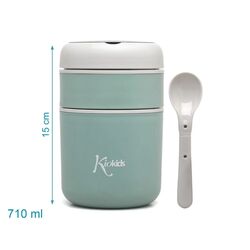 Termo 710ml acero inoxidable KIOKIDS. PUERICULTURA Y COMPLEMENTOS PARA BEBES - COMIDA TERMOS RECIPIENTES . Color Verde. 