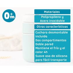 Termo 710ml acero inoxidable KIOKIDS. PUERICULTURA Y COMPLEMENTOS PARA BEBES - COMIDA TERMOS RECIPIENTES . Color Verde. 