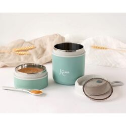 Termo 710ml acero inoxidable KIOKIDS. PUERICULTURA Y COMPLEMENTOS PARA BEBES - COMIDA TERMOS RECIPIENTES . Color Verde. 