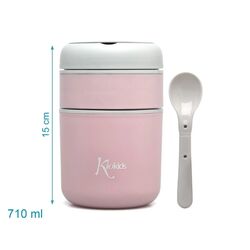 Termo 710ml acero inoxidable KIOKIDS. PUERICULTURA Y COMPLEMENTOS PARA BEBES - COMIDA TERMOS RECIPIENTES . Color Rosa. 