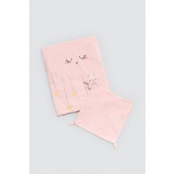 25426 Conjunto de manta y doudou ysabel mora. MOBILIARIO Y DECORACION PARA BEBE - ROPA CUNA MINICUNA MANTAS CUNAS . Color Rosa. 
