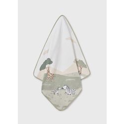 9988 TOALLA MAYORAL. ROPA PARA BEBES ,PREMAMA Y COLEGIAL - DE 0 5 AÑOS INVIERNO RECIEN NACIDO 0-1M 50CM . Color Verde. TALLAS