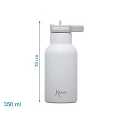 KIOKIDS BOTELLA ROSA DE ACERO INOXIDABLE 350ML KIOKIDS. PUERICULTURA Y COMPLEMENTOS PARA BEBES - COMIDA VASOS TAZAS . Color GRIS