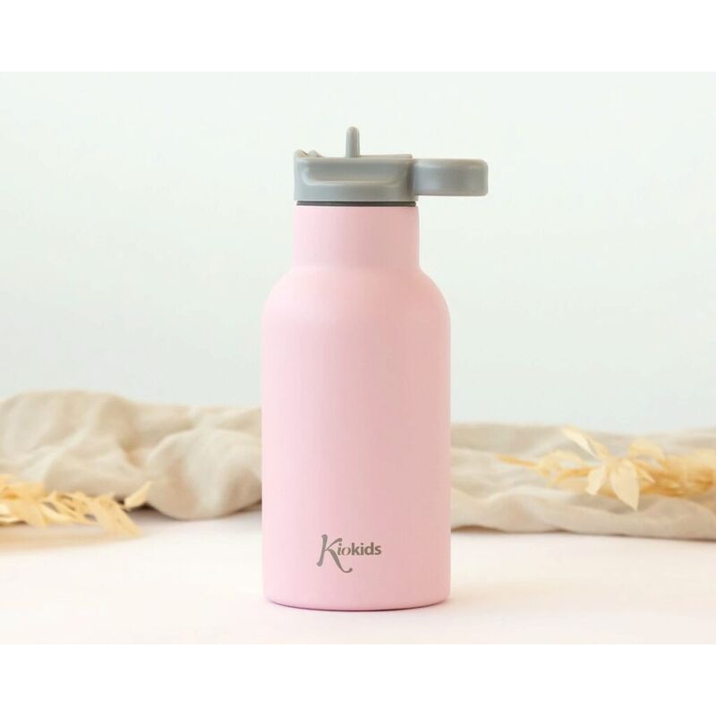 KIOKIDS BOTELLA ROSA DE ACERO INOXIDABLE 350ML KIOKIDS. PUERICULTURA Y COMPLEMENTOS PARA BEBES - COMIDA VASOS TAZAS . Color