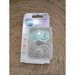 S211  Pack doble chupete perfect night 16+ meses mam. PUERICULTURA Y COMPLEMENTOS PARA BEBES - PORTEO LACTANCIA BIBERONES