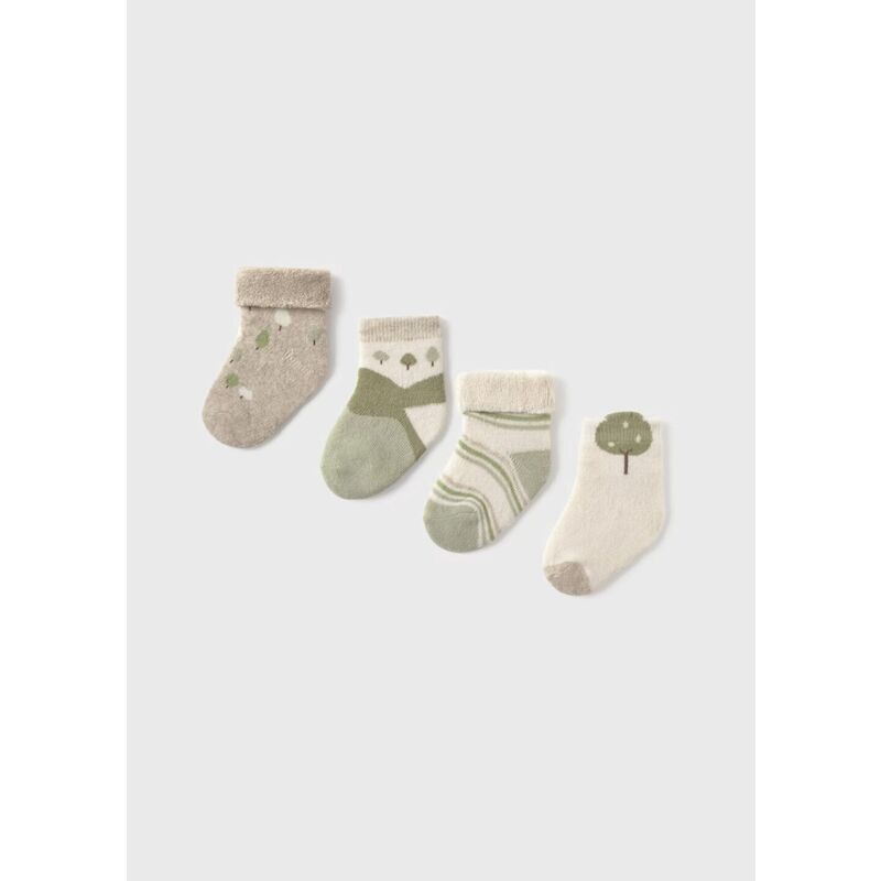 9917 SET 4 CALCETINES MAYORAL. ROPA PARA BEBES ,PREMAMA Y COLEGIAL - DE 0 5 AÑOS INVIERNO RECIEN NACIDO 0-1M 50CM . Color 756