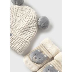 9933 SET DE GORRO Y CALCETÍN MAYORAL. ROPA PARA BEBES ,PREMAMA Y COLEGIAL - DE 0 5 AÑOS INVIERNO RECIEN NACIDO 0-1M 50CM .