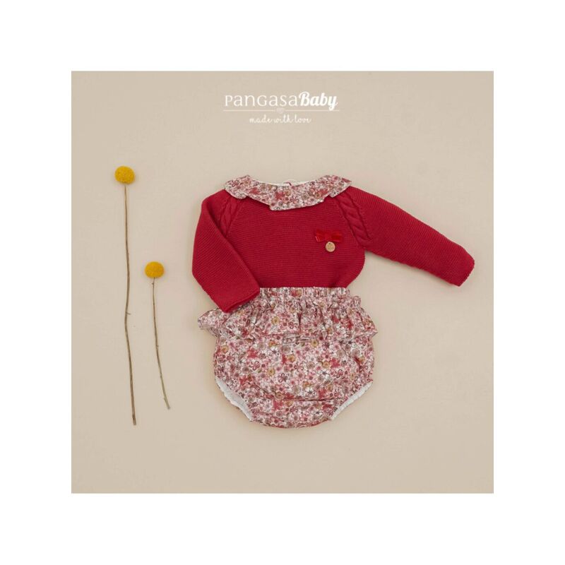 1531350 Conjunto braguita flores cereza  pangasa. ROPA PARA BEBES ,PREMAMA Y COLEGIAL - DE 0 5 AÑOS INVIERNO NIÑA Conjuntos .