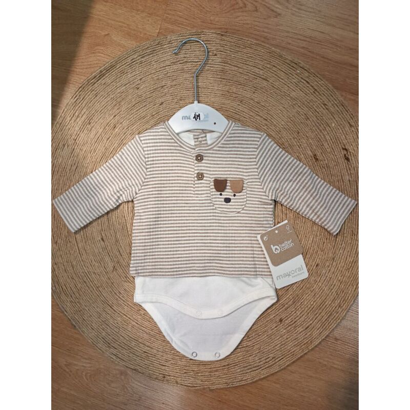 2728 BODY CAMISETA MAYORAL. ROPA PARA BEBES ,PREMAMA Y COLEGIAL - DE 0 5 AÑOS INVIERNO RECIEN NACIDO 0-1M 50CM . TALLAS 1M. 