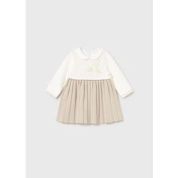 2804 VESTIDO TRICOT MAYORAL. ROPA PARA BEBES ,PREMAMA Y COLEGIAL - DE 0 5 AÑOS INVIERNO RECIEN NACIDO 0-1M 50CM . Color Beige.