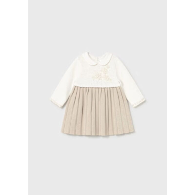 2804 VESTIDO TRICOT MAYORAL. ROPA PARA BEBES ,PREMAMA Y COLEGIAL - DE 0 5 AÑOS INVIERNO RECIEN NACIDO 0-1M 50CM . Color Beige.